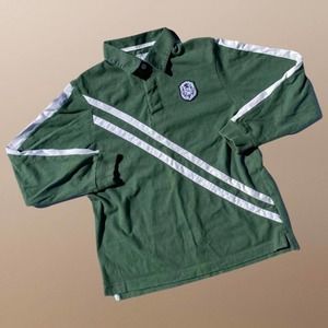 Vintage Forest Green Varsity Rugby Polo from Old Navy